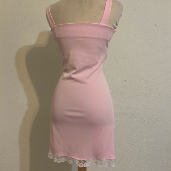 Soft pink dress with lace S - Picture 4 of 6